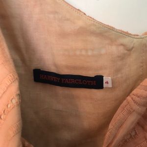 Harvey Faircloth one-shoulder eyelet dress
